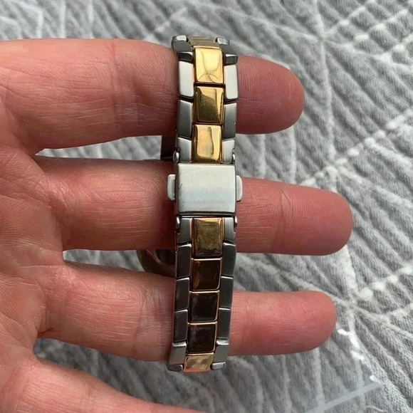 Skagen Silver and rose/gold link watch - Picture 3 of 6